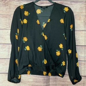 Madewell Wrap Blouse in Floating Florets XS